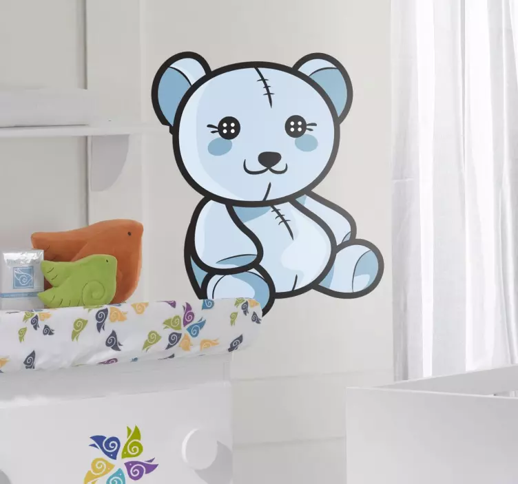 Autocolante parede infantil ursinho azul - TenStickers