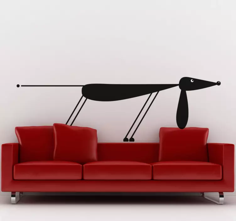 Autocolante personalizado cão salsicha - TenStickers