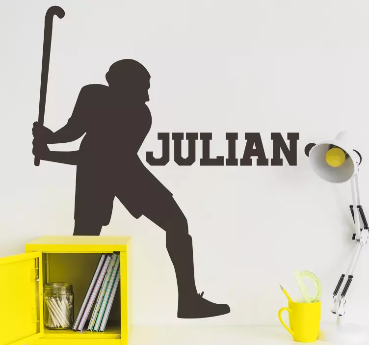 Autocolante de desporto silhueta de jogador de hóquei - TenStickers