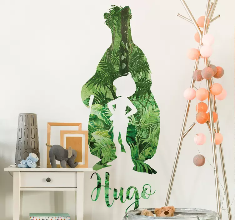 Autocolante personalizável do menino da selva - TenStickers