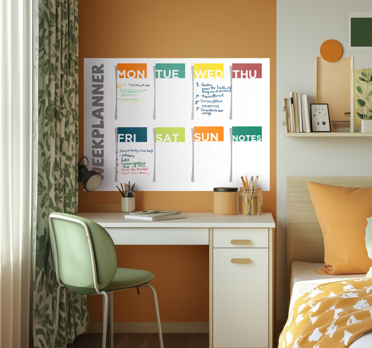 Autocolante plano semanal infantil - TenStickers