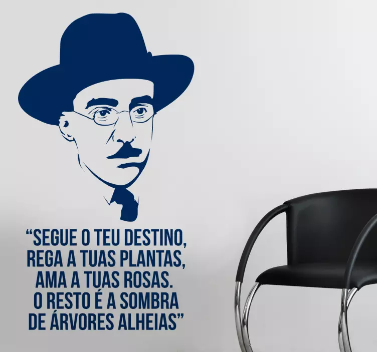 Autocolante poema destino Pessoa - TenStickers