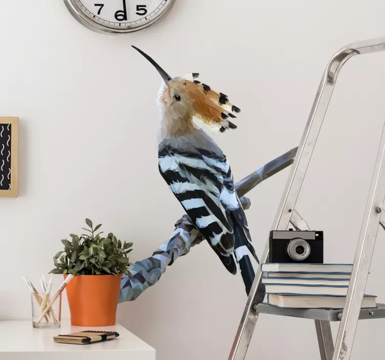 Autocolante polígonos pássaro carpinteiro - TenStickers