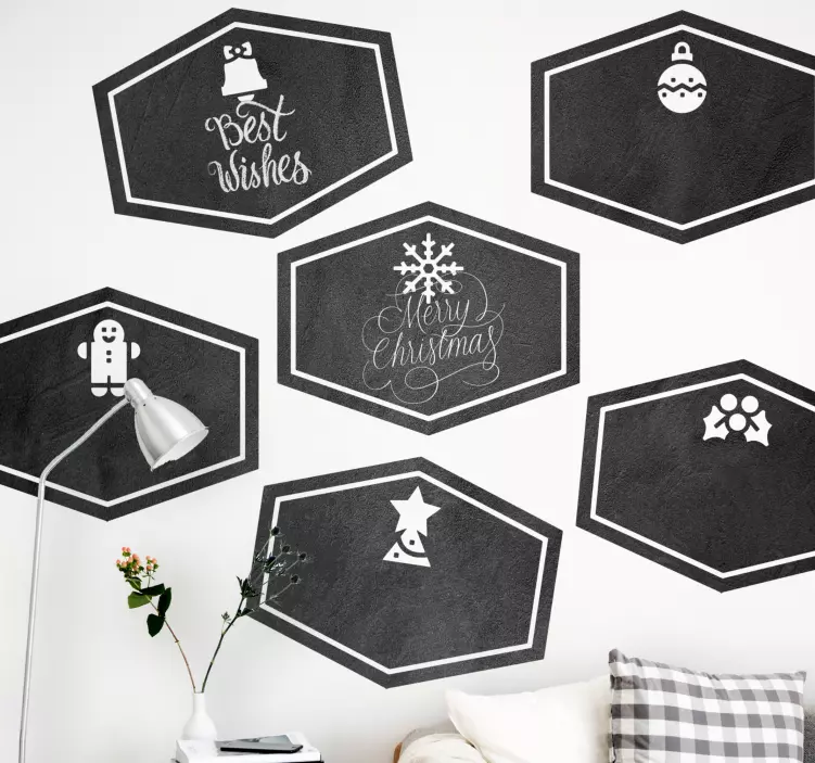 Autocolante quadro preto designs festivos sazonais - TenStickers