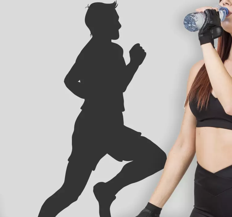 Autocolante silhueta corredor olímpico - TenStickers