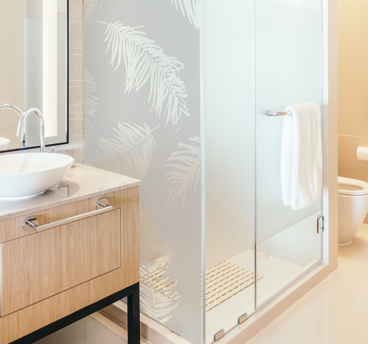 Autocolantes para chuveiro Plantas da floresta tropical - TenStickers