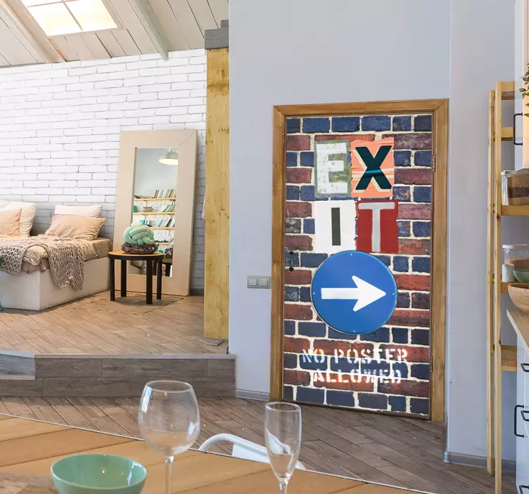 Vinil decorativo urbano Sinal de saída - TenStickers