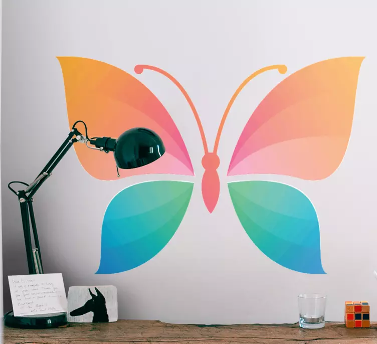 Adesivos de animais Borboleta colorida cromática - TenStickers