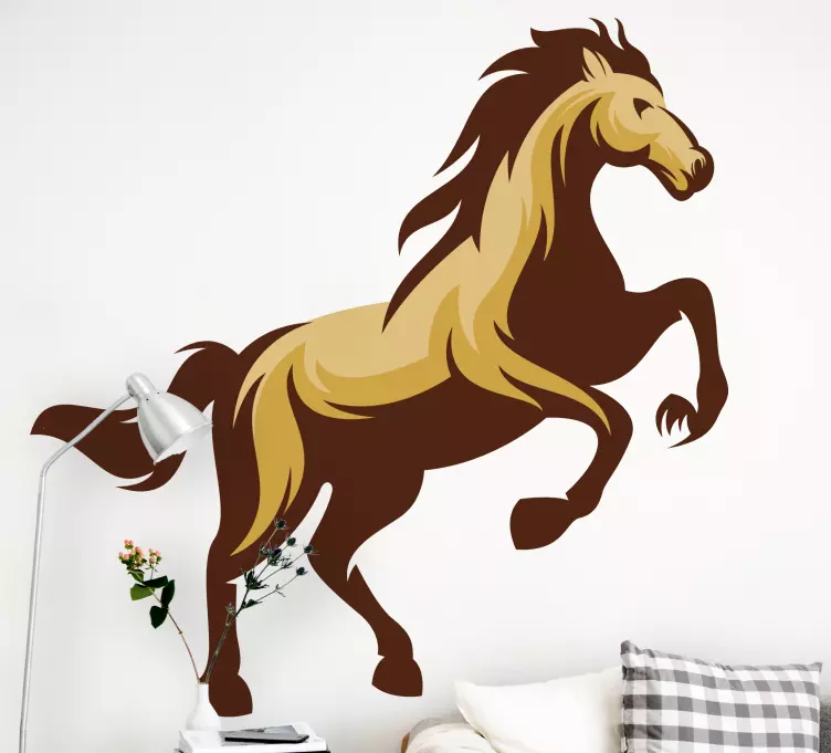 Adesivos de animais Desenho de cavalo elegante - TenStickers