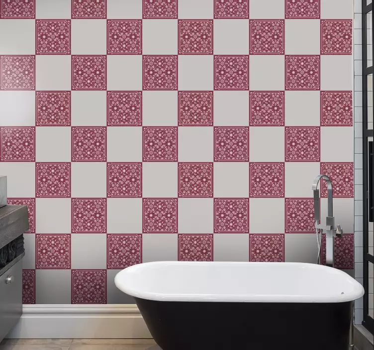 Adesivos azulejos Lindas flores estampadas - TenStickers