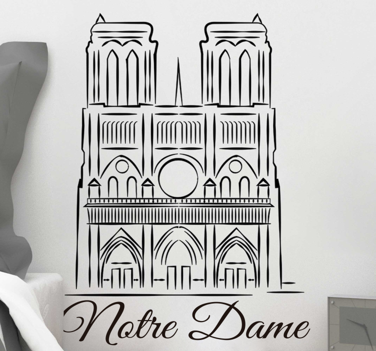 Autocolantes com cidades e países Notre Dame - TenStickers
