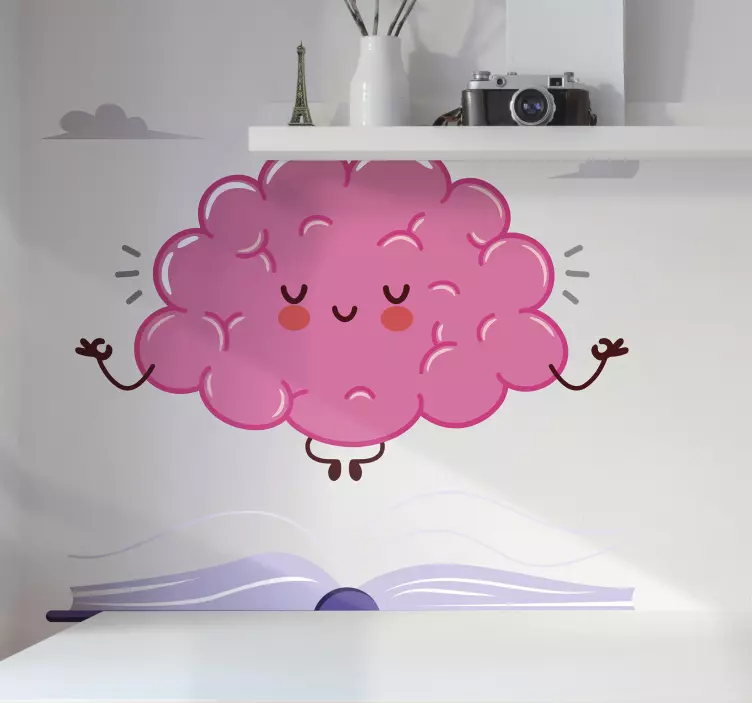 Adesivo com varios desenhos Relaxe o cérebro - TenStickers
