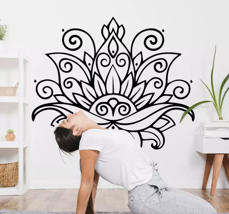 Vinil com padrões florais Flor de mandala - TenStickers