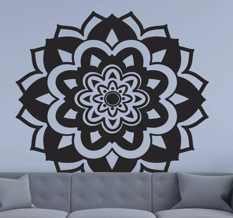 Vinil ornamental Flor de mandala para ioga - TenStickers
