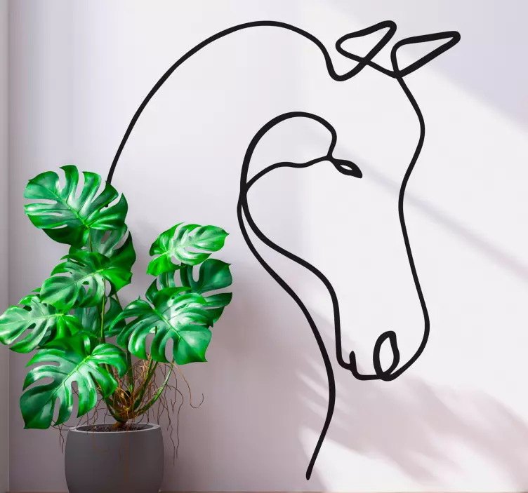 Autocolantes decorativos de animais diversos Cavalo minimalista - TenStickers