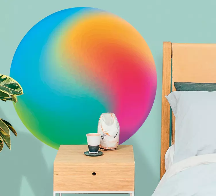 Autocolantes decorativos de arte Arte abstrata de círculo multico - TenStickers