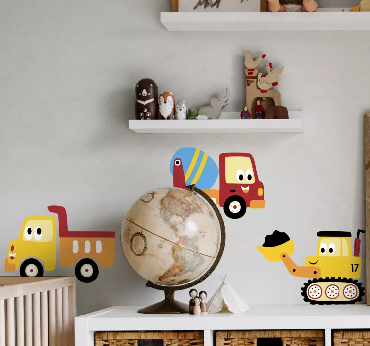 Autocolante Caminhão, escavadeira - TenStickers