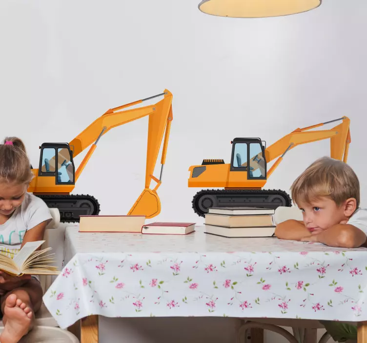 Autocolantes Escavadeiras para crianças - TenStickers