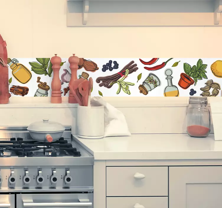 Autocolantes de comida Borda da cozinha temática - TenStickers