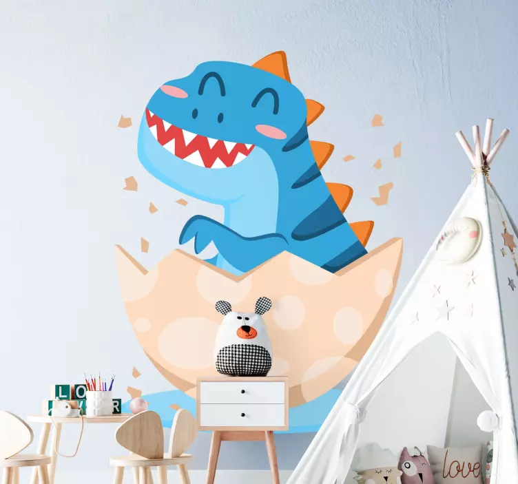 Autocolante Bebê dinossauro  saindo do ovo - TenStickers