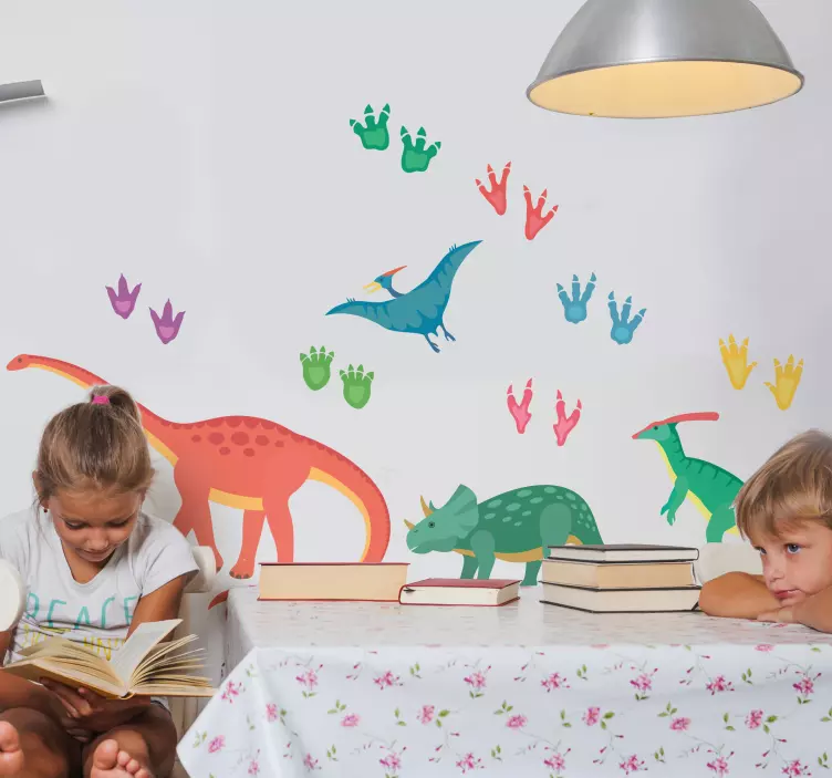 Autocolantes decorativos de dragões e dinossauros Dinossauros e p - TenStickers