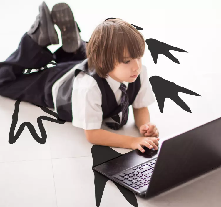 Autocolantes decorativos de dragões e dinossauros Pegadas de dino - TenStickers