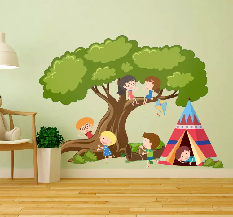 Vinil infantil Tenda de árvore infantil - TenStickers