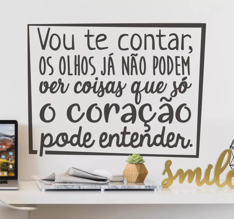 Vinil textos Trecho da música de tom jobim - TenStickers