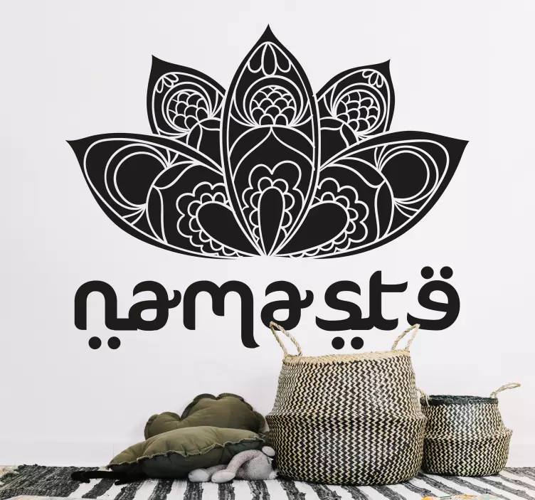 Autocolantes de medicina e saúde flor namaste - TenStickers