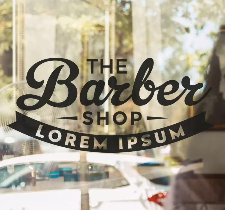Vinis decorativos para moda Barbearia personalizável com nome - TenStickers