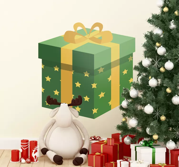 Vinis de Natal autocolante de presente de natal - TenStickers