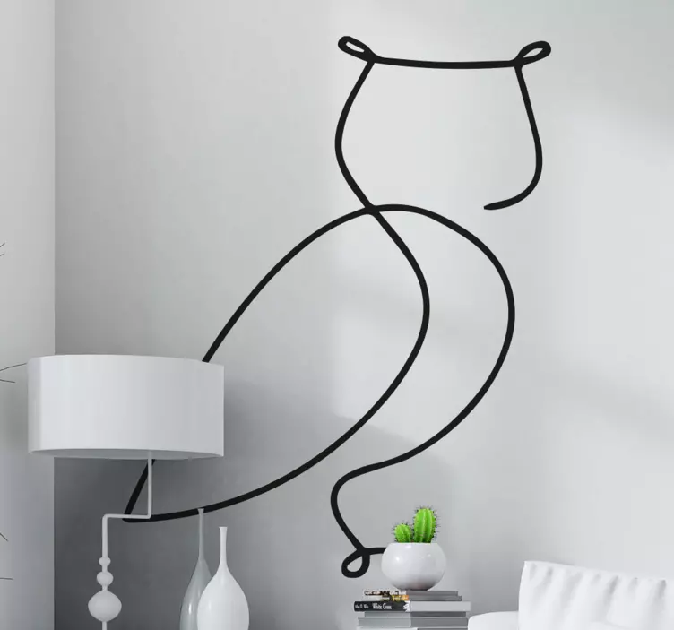 Autocolantes decorativos de pássaros e aves Coruja minimalista - TenStickers