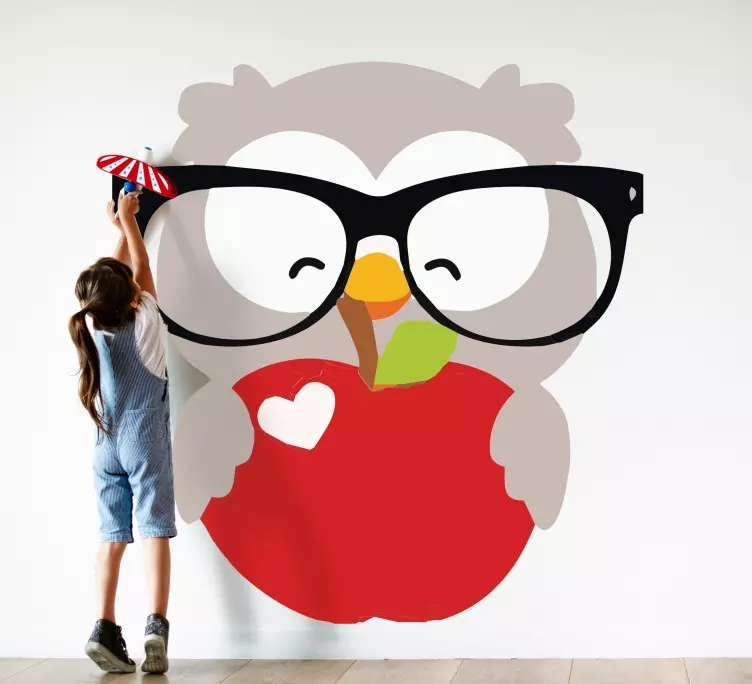 Autocolantes decorativos de pássaros e aves Desenho animado coruj - TenStickers