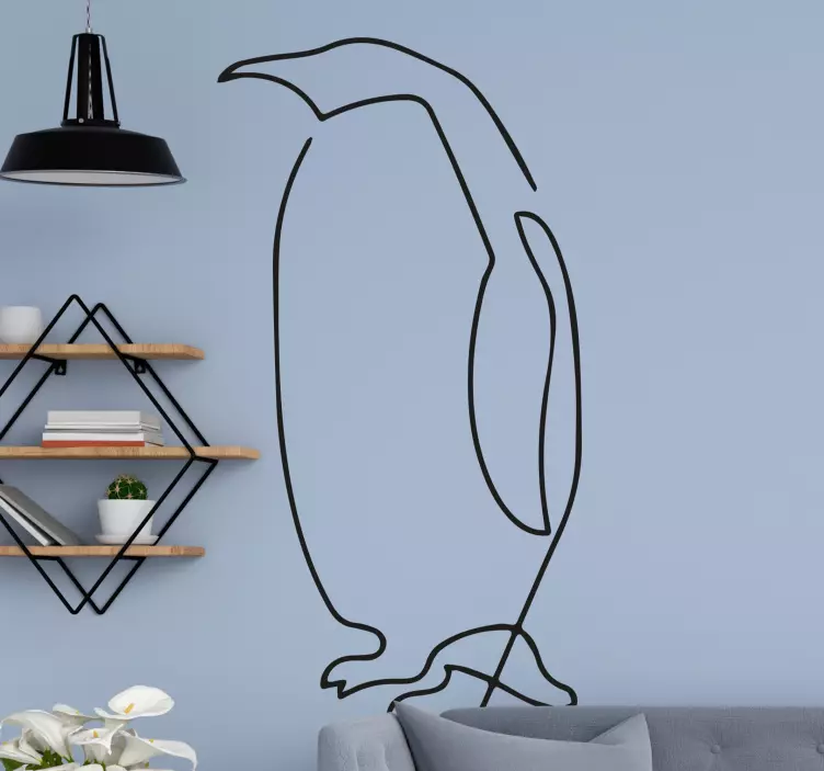 Autocolantes decorativos de pássaros e aves Pinguim minimalista - TenStickers