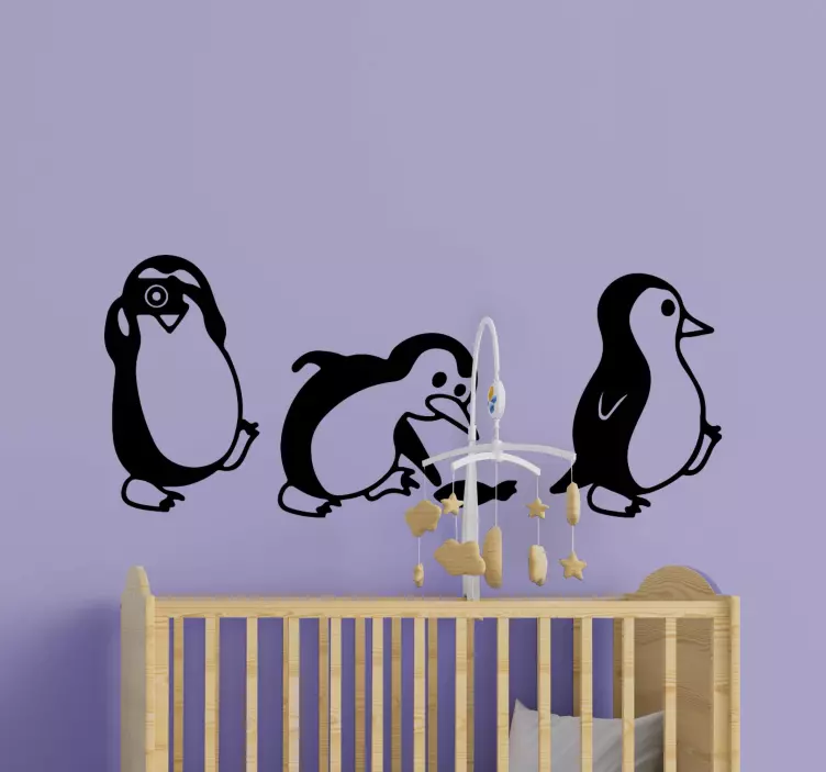 Autocolantes decorativos de pássaros e aves Pinguins fofos andand - TenStickers