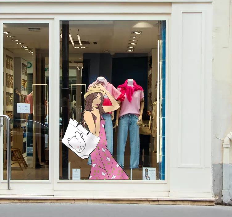 Vinil montras vinis decorativos moda jovem saco - TenStickers