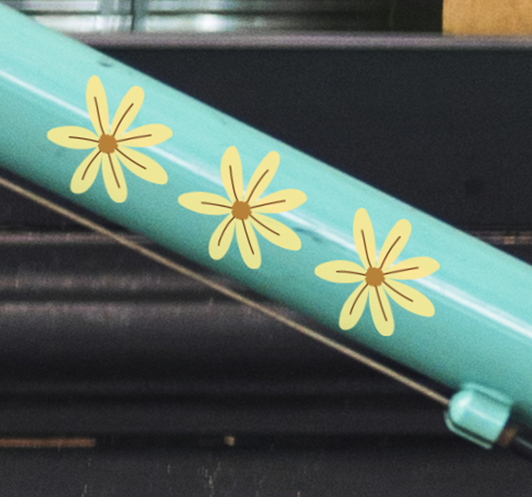 Autocolantes vinil para bicicletas Flores pontiagudas - TenStickers
