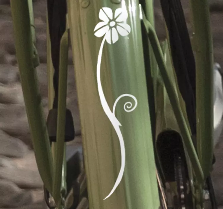 Autocolantes vinil para bicicletas Ondas florais - TenStickers