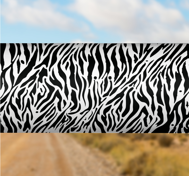 Autocolantes vinil para bicicletas Padrão de zebra engraçado - TenStickers