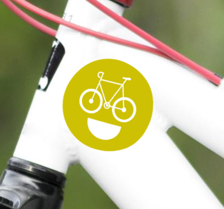 Autocolantes vinil para bicicletas Sorriso de bicicleta - TenStickers