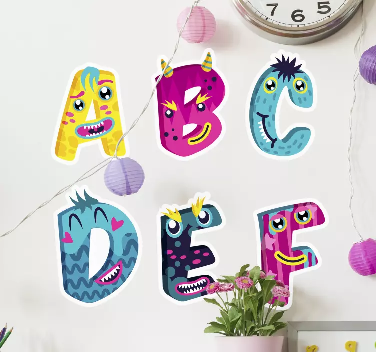 Autocolantes ABC Letras do alfabeto infantil - TenStickers