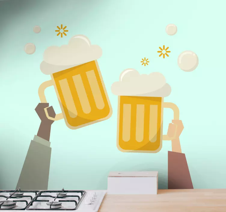 Autocolantes de bebidas Logotipo da cerveja cheers - TenStickers