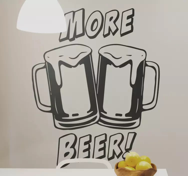 Autocolantes de bebidas Mais copos de cerveja - TenStickers