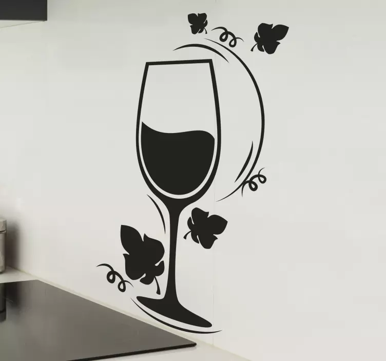 Autocolantes de bebidas Vidro floral - TenStickers
