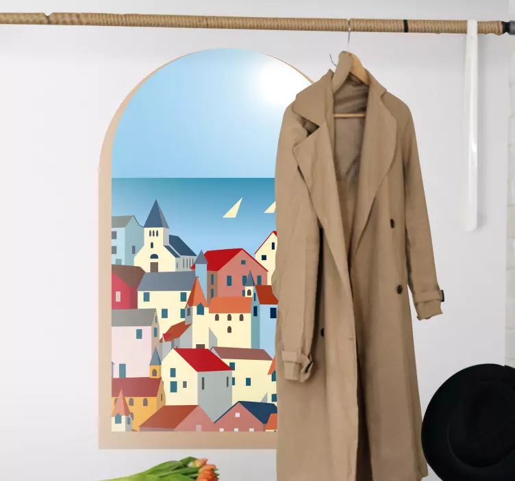 Autocolantes da grécia através de uma janela - TenStickers