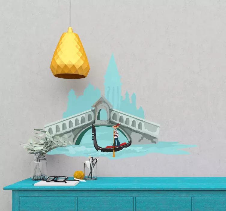 Autocolantes com cidades e países Gôndola italiana - TenStickers