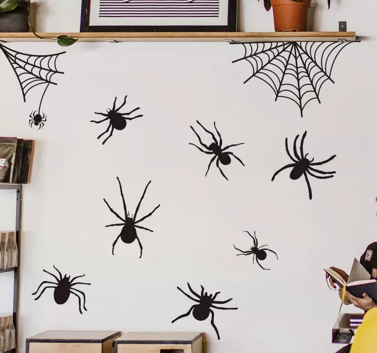 Autocolantes teia de aranha de halloween - TenStickers