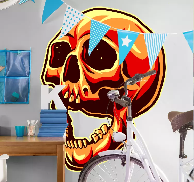 Autocolante de halloween caveira original - TenStickers