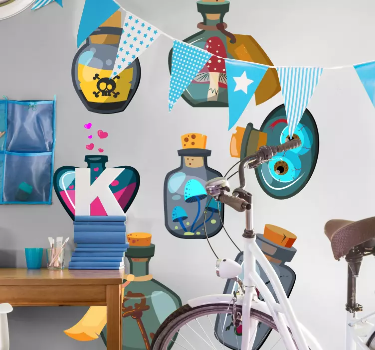 Autocolantes de halloween Conjunto de frascos - TenStickers