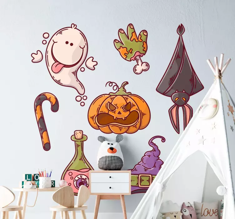 Autocolantes de halloween Figuras de halloween - TenStickers